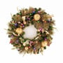 Christabelle 61cm Deluxe Mountain Pine Christmas Wreath Pre Lit Multi Function LED Timer Front Door Xmas Decoration Home thumbnail 1