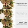 Christabelle 61cm Deluxe Mountain Pine Christmas Wreath Pre Lit Multi Function LED Timer Front Door Xmas Decoration Home thumbnail 5