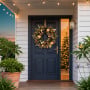 Christabelle 61cm Deluxe Mountain Pine Christmas Wreath Pre Lit Multi Function LED Timer Front Door Xmas Decoration Home thumbnail 6