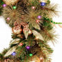 Christabelle 61cm Deluxe Mountain Pine Christmas Wreath Pre Lit Multi Function LED Timer Front Door Xmas Decoration Home thumbnail 8