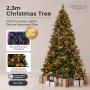 Christabelle 2.3m 7.5ft Deluxe Mountain Pine Christmas Tree Pre Lit Multi Function LED Artificial Indoor Xmas Decor Home thumbnail 13