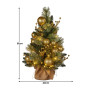 Christabelle 61cm Battery-Operated Christmas Tree Warm Lights LED Table Top Gold thumbnail 3