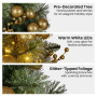 Christabelle 61cm Battery-Operated Christmas Tree Warm Lights LED Table Top Gold thumbnail 5