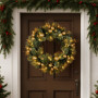 Christabelle 76cm Christmas Wreath with warm White LED Lights and Timer Front Door Decoration Ornament thumbnail 6