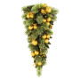 Christabelle 90cm Gold Christmas Teardrop Pre Lit Warm White LED Timer Baubles Berries Front Door Xmas Decoration Home thumbnail 1