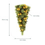 Christabelle 90cm Gold Christmas Teardrop Pre Lit Warm White LED Timer Baubles Berries Front Door Xmas Decoration Home thumbnail 3