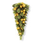 Christabelle 90cm Gold Christmas Teardrop Pre Lit Warm White LED Timer Baubles Berries Front Door Xmas Decoration Home thumbnail 4