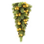 Christabelle 90cm Gold Christmas Teardrop Pre Lit Warm White LED Timer Baubles Berries Front Door Xmas Decoration Home thumbnail 5