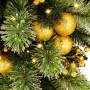 Christabelle 90cm Gold Christmas Teardrop Pre Lit Warm White LED Timer Baubles Berries Front Door Xmas Decoration Home thumbnail 9