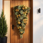 Christabelle 90cm Gold Christmas Teardrop Pre Lit Warm White LED Timer Baubles Berries Front Door Xmas Decoration Home thumbnail 11
