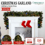 Christabelle 2.7m Christmas Garland with LED Lights Glittery Gold Pine Mantle Decoration Ornament thumbnail 3