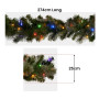 Christabelle 2.7m Christmas Garland with LED Lights Glittery Gold Pine Mantle Decoration Ornament thumbnail 4