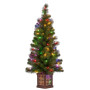 Christabelle 4ft Glittery Gold Pine Christmas Tree LED Lights Xmas Decor thumbnail 2