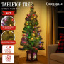 Christabelle 4ft Glittery Gold Pine Christmas Tree LED Lights Xmas Decor thumbnail 1