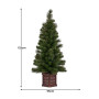 Christabelle 4ft Glittery Gold Pine Christmas Tree LED Lights Xmas Decor thumbnail 3