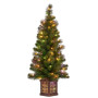 Christabelle 4ft Glittery Gold Pine Christmas Tree LED Lights Xmas Decor thumbnail 5