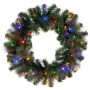 Christabelle 61cm Christmas Wreath LED Lights Glittery Gold Pine Front Door Decoration Ornament thumbnail 1