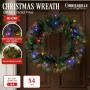 Christabelle 61cm Christmas Wreath LED Lights Glittery Gold Pine Front Door Decoration Ornament thumbnail 7
