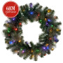 Christabelle 61cm Christmas Wreath LED Lights Glittery Gold Pine Front Door Decoration Ornament thumbnail 2