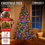 Christabelle 7.5ft Christmas Tree Glittery Gold Pine 650 LED Multi-functional Lights Xmas Decor thumbnail 1