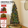 Christabelle 7.5ft Christmas Tree Slim Glittery Gold Pine LED Lights Xmas Decor thumbnail 1