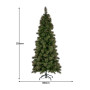 Christabelle 7.5ft Christmas Tree Slim Glittery Gold Pine LED Lights Xmas Decor thumbnail 3