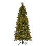 Christabelle 7.5ft Christmas Tree Slim Glittery Gold Pine LED Lights Xmas Decor thumbnail 4