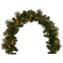 Christabelle 60cm Tabletop Christmas Archway Garland with LED Lights Gold Mantle Decoration Ornament thumbnail 4