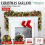 Christabelle 2.7m Christmas Garland with LED Lights and Baubles Mantle Decoration Ornament thumbnail 1