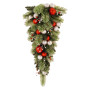 Christabelle 90cm Jingle Bells Christmas Teardrop Pre Lit Warm White LED Timer Baubles Berries Silver Shimmer Foliage thumbnail 4