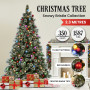 Snowy Bristle 2.3m Multicolour Pre-Lit Christmas Tree with 1587 Tips thumbnail 4