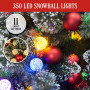 Snowy Bristle 2.3m Multicolour Pre-Lit Christmas Tree with 1587 Tips thumbnail 8