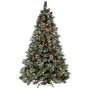 Snowy Bristle 2.7m Multicolour Pre-Lit Christmas Tree with 2870 Tips thumbnail 1