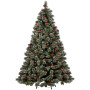 Snowy Bristle 2.7m Multicolour Pre-Lit Christmas Tree with 2870 Tips thumbnail 4