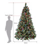 Snowy Bristle 2.7m Multicolour Pre-Lit Christmas Tree with 2870 Tips thumbnail 5
