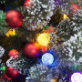 Snowy Bristle 2.7m Multicolour Pre-Lit Christmas Tree with 2870 Tips thumbnail 6