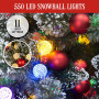 Snowy Bristle 2.7m Multicolour Pre-Lit Christmas Tree with 2870 Tips thumbnail 8