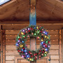 Snowy Bristle 122cm Multicolour Pre-Lit Christmas Wreath thumbnail 12