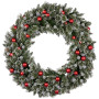 Snowy Bristle 122cm Multicolour Pre-Lit Christmas Wreath thumbnail 5