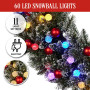 Snowy Bristle 122cm Multicolour Pre-Lit Christmas Wreath thumbnail 9
