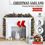 274cm Snowy Bristle Prelit Multicolour Christmas Garland thumbnail 4