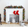 274cm Snowy Bristle Prelit Multicolour Christmas Garland thumbnail 11