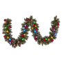 274cm Snowy Bristle Prelit Multicolour Christmas Garland thumbnail 1