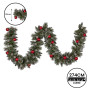 274cm Snowy Bristle Prelit Multicolour Christmas Garland thumbnail 5