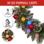 274cm Snowy Bristle Prelit Multicolour Christmas Garland thumbnail 8