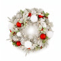 Christabelle 61cm Snowy Elegance Christmas Wreath Pre Lit Warm White LED Red Baubles Berries Front Door Xmas Decoration thumbnail 7