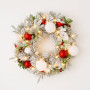 Christabelle 61cm Snowy Elegance Christmas Wreath Pre Lit Warm White LED Red Baubles Berries Front Door Xmas Decoration thumbnail 11