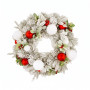 Christabelle 61cm Snowy Elegance Christmas Wreath Pre Lit Warm White LED Red Baubles Berries Front Door Xmas Decoration thumbnail 12