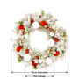 Christabelle 76cm Snowy Elegance Christmas Wreath Pre Lit Warm White LED Red Baubles Berries Front Door Xmas Decoration thumbnail 4