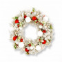 Christabelle 76cm Snowy Elegance Christmas Wreath Pre Lit Warm White LED Red Baubles Berries Front Door Xmas Decoration thumbnail 6